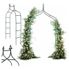 Pergola ogrodowa LUARO metalowa łuk z grotami na róże kwiaty pnącza 265 cm