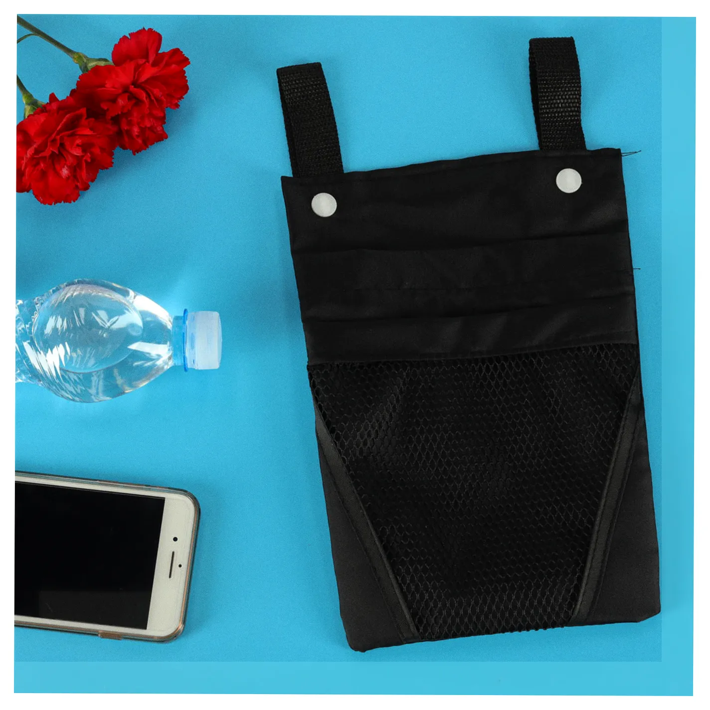 Torba na rower hulajnogę kierownicę telefon sakwa rowerowa czarna - obrazek 9