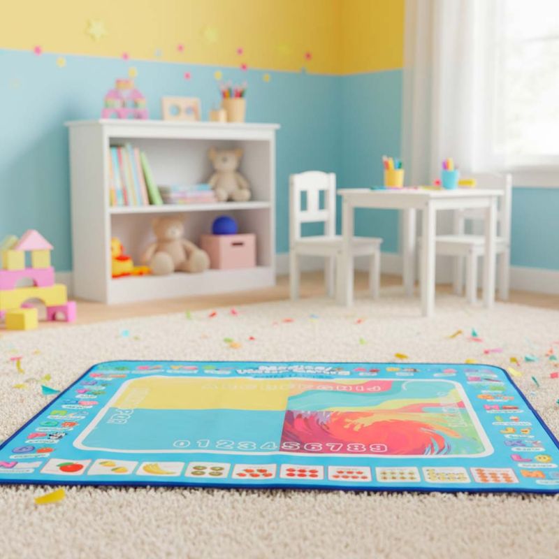 Mata wodna do malowania rysowania wodą mazaki pieczątki szablony wałek 100x80cm alfabet - obrazek 14