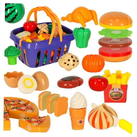 Warzywa jedzenie na rzepy do krojenia w koszyku akcesoria 26 elementów