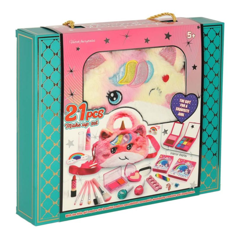 Kosmetyki do makijażu make up lakiery torebka zestaw 21 elementów - obrazek 13