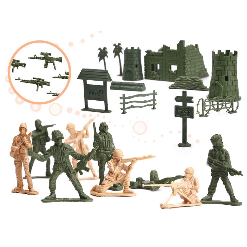 Żołnierzyki baza wojskowa figurki zestaw 114el. - obrazek 3