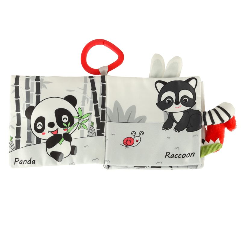 Książeczka sensoryczna miękka ogony zwierząt sowa - obrazek 3