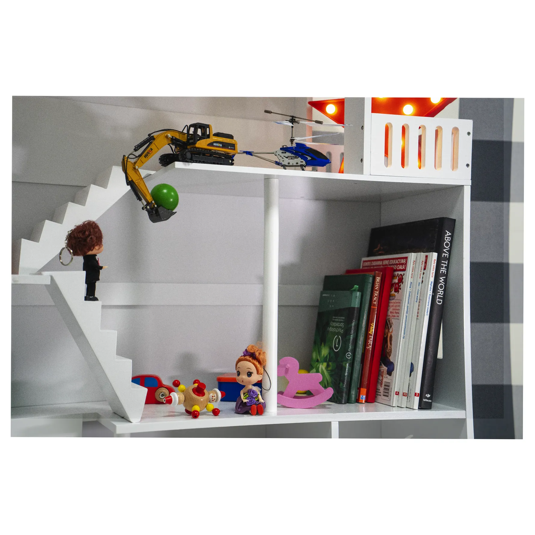 Regał na książki dla dzieci półka domek na zabawki 2w1 LULILO CALLA 116cm XXL - obrazek 12