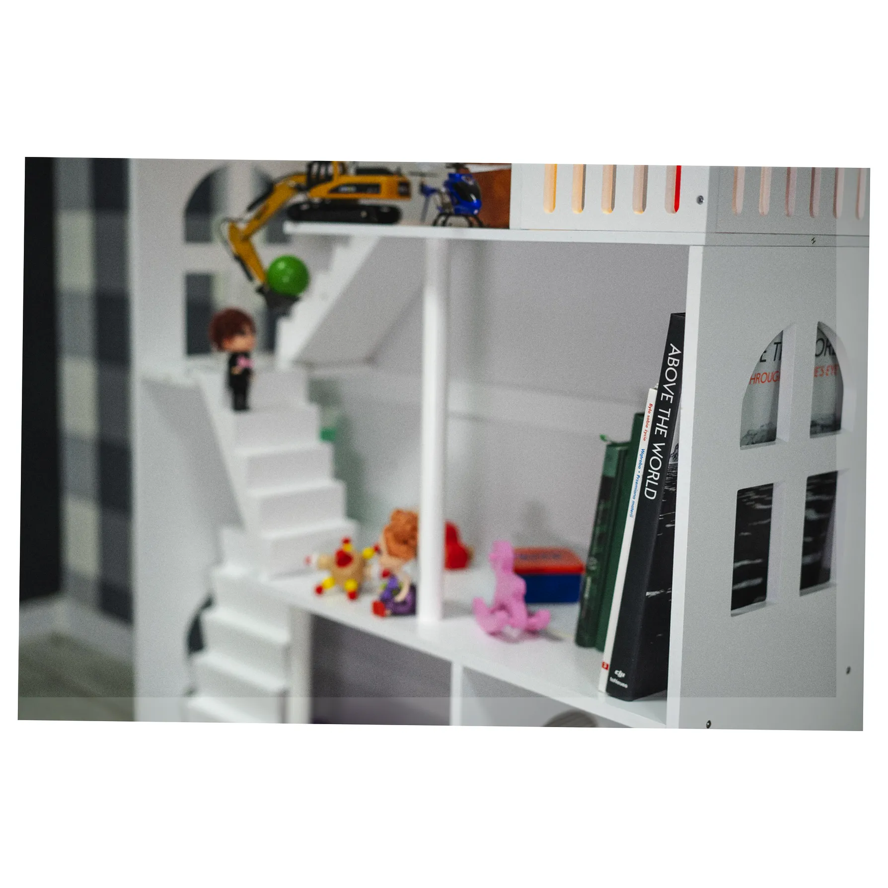 Regał na książki dla dzieci półka domek na zabawki 2w1 LULILO CALLA 116cm XXL - obrazek 13