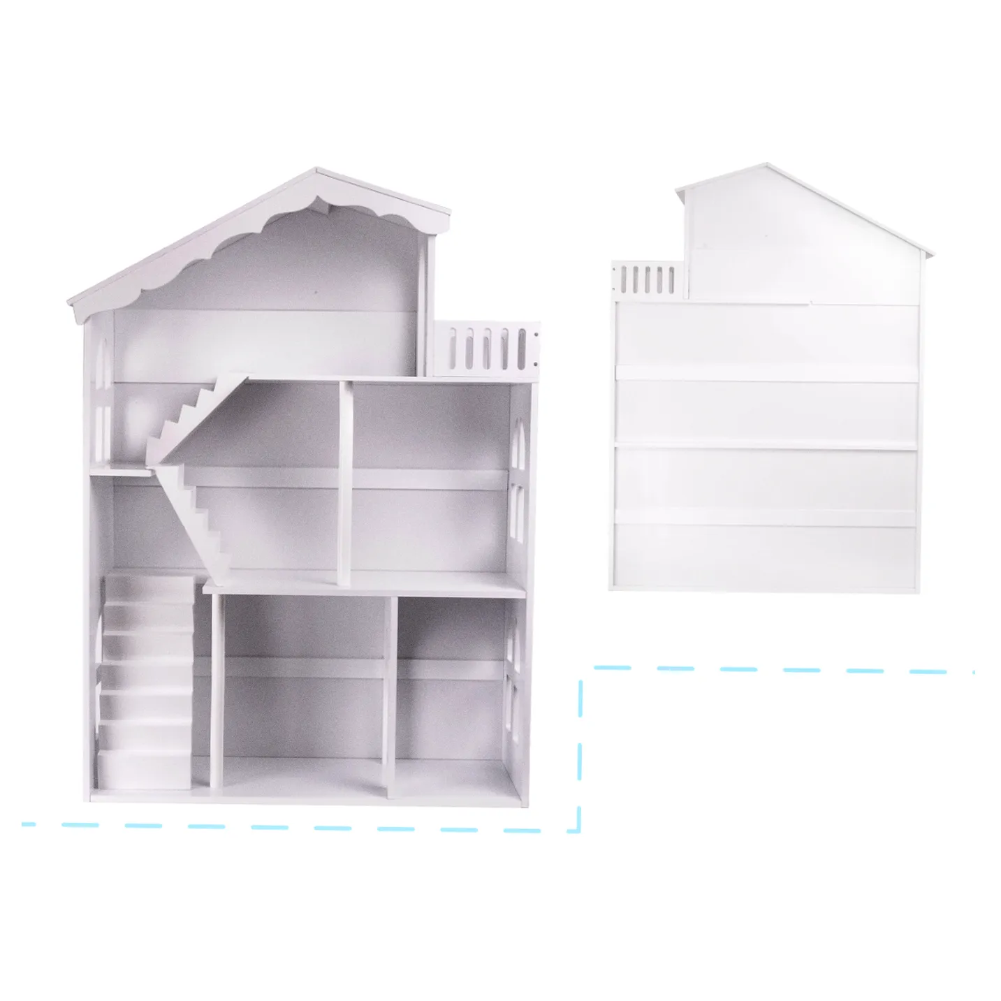 Regał na książki dla dzieci półka domek na zabawki 2w1 LULILO CALLA 116cm XXL - obrazek 5