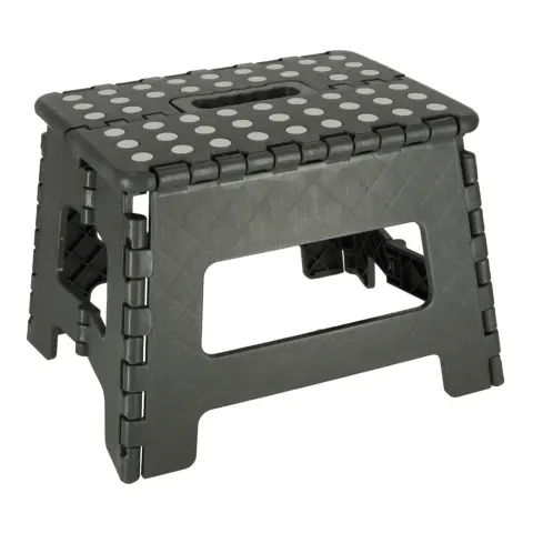 Stołek taboret składany antypoślizgowy 22cm ciemny szary