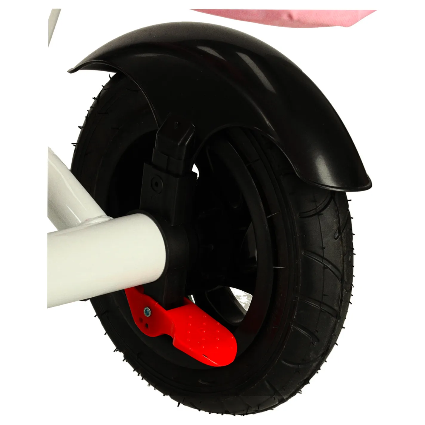 Rowerek trójkołowy Trike Fix V3 rower spacerówka 3w1 obracany 360 wolne koło różowy - obrazek 12