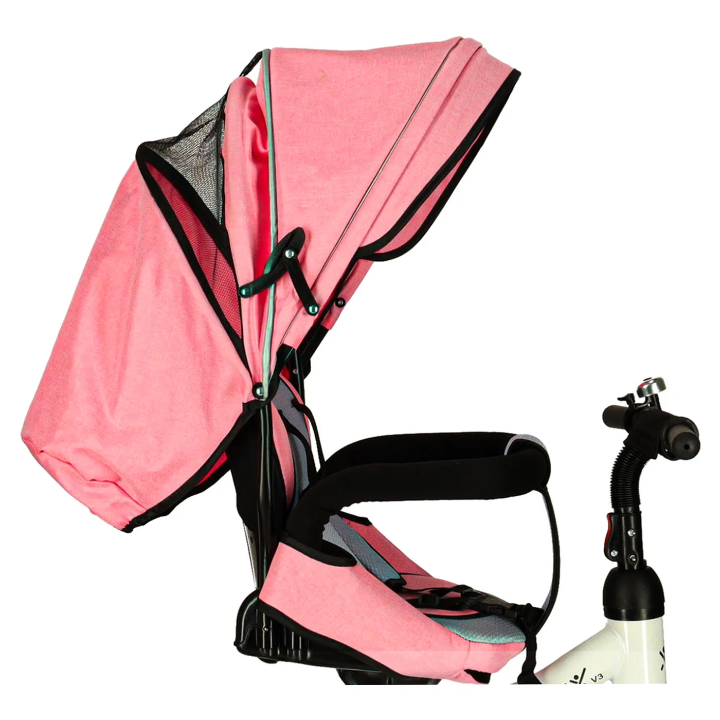 Rowerek trójkołowy Trike Fix V3 rower spacerówka 3w1 obracany 360 wolne koło różowy - obrazek 10