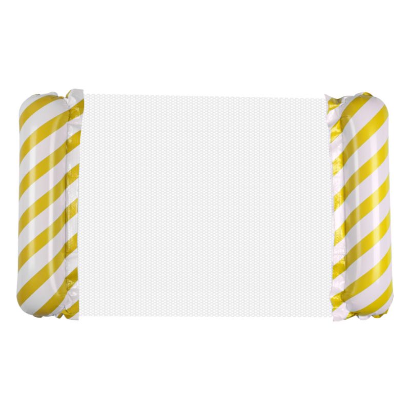 Materac dmuchany plażowy hamak wodny leżak fotel krzesło do pływania basenu żółty - obrazek 4