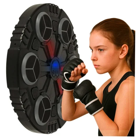 Tarcza bokserska treningowa na ścianę trenażer muzyka Bluetooth LED USB