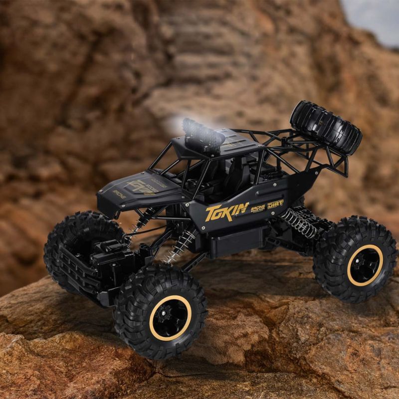 Samochód zdalnie sterowany na pilota RC Rock Crawler 1:12 4WD METAL czarny - obrazek 12