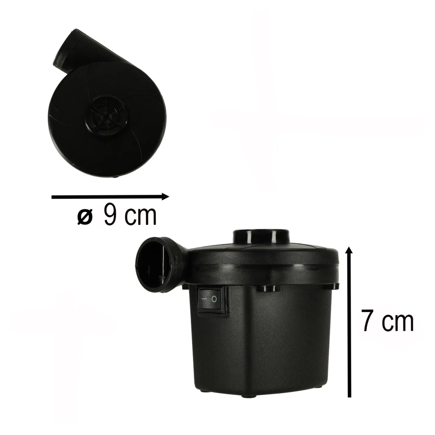 Pompka elektryczna do materaca piłki ponton basen turystyczna przenośna mobilna 2w1 12V/240V końcówki - obrazek 7