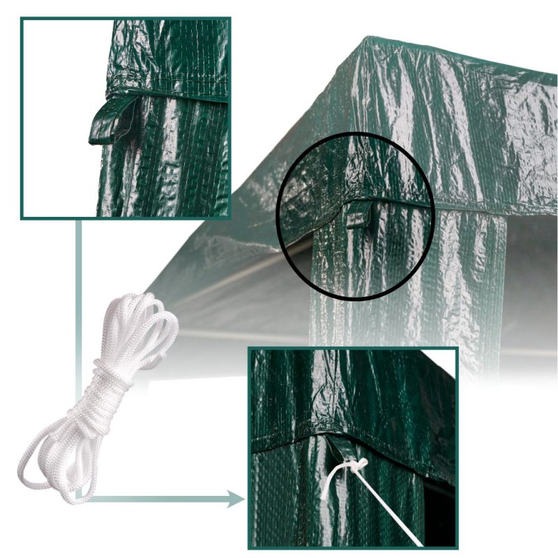 Pawilon ogrodowy namiot imprezowy handlowy altana zielona 2 x 2m - obrazek 5