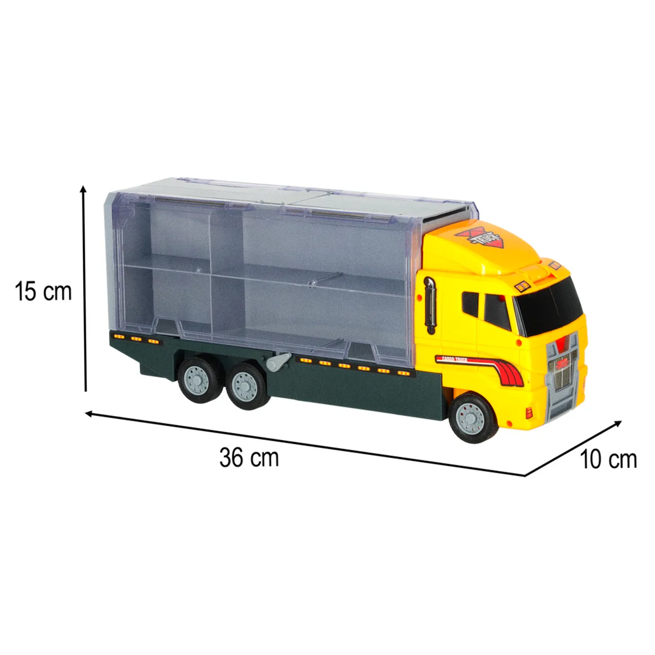 Transporter ciężarówka TIR wyrzutnia + metalowe auta maszyny budowlane - obrazek 11