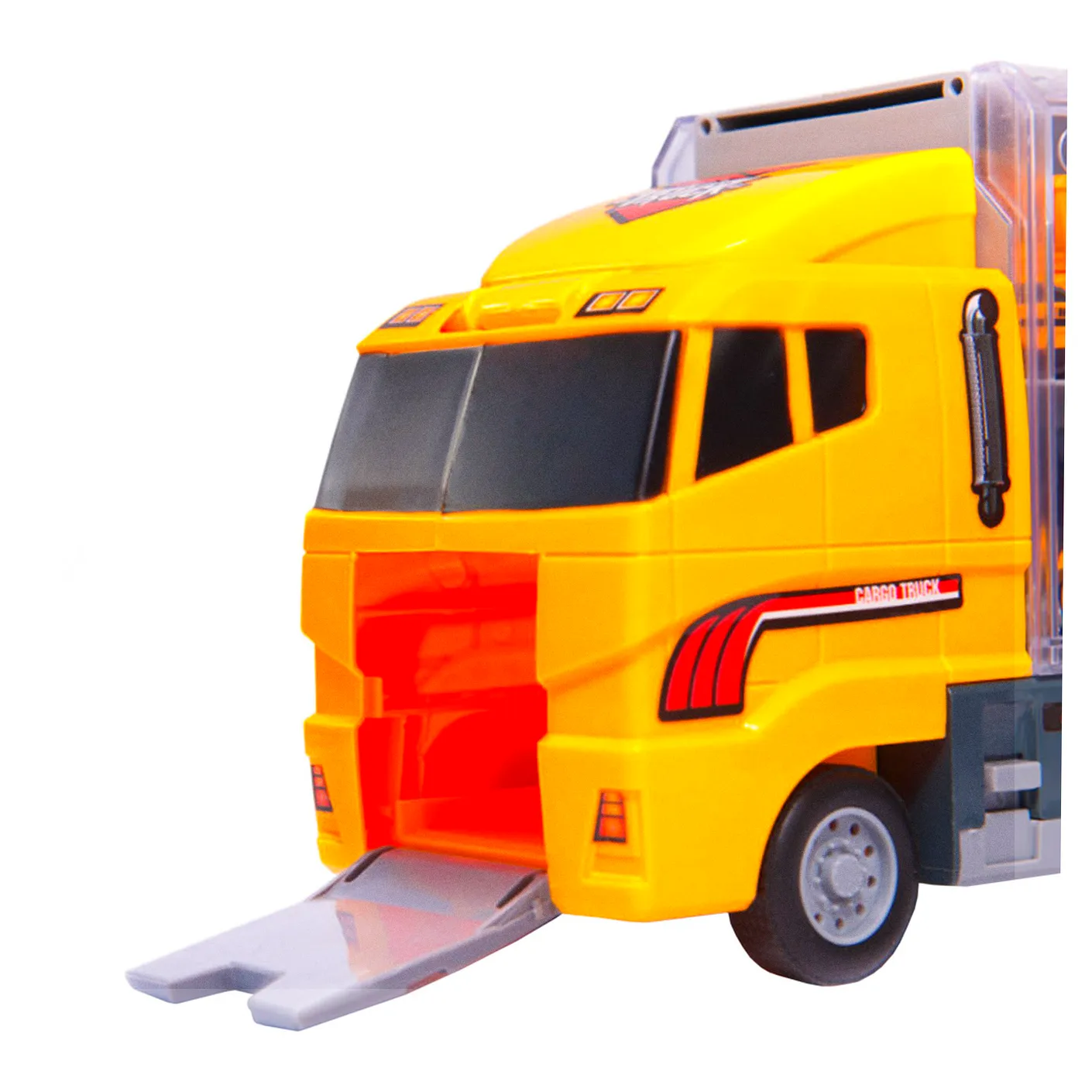 Transporter ciężarówka TIR wyrzutnia + metalowe auta maszyny budowlane - obrazek 9