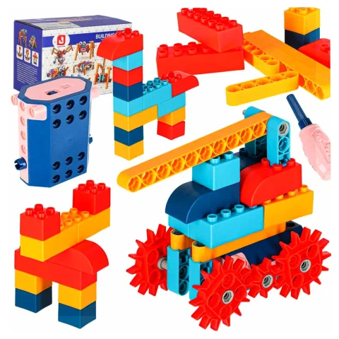 Klocki konstrukcyjne do budowania ruchome z silnikiem 116 elementów