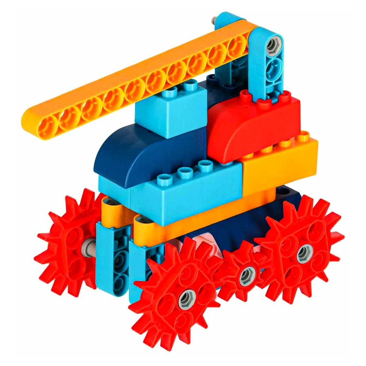 Klocki konstrukcyjne do budowania ruchome z silnikiem 116 elementów - obrazek 9