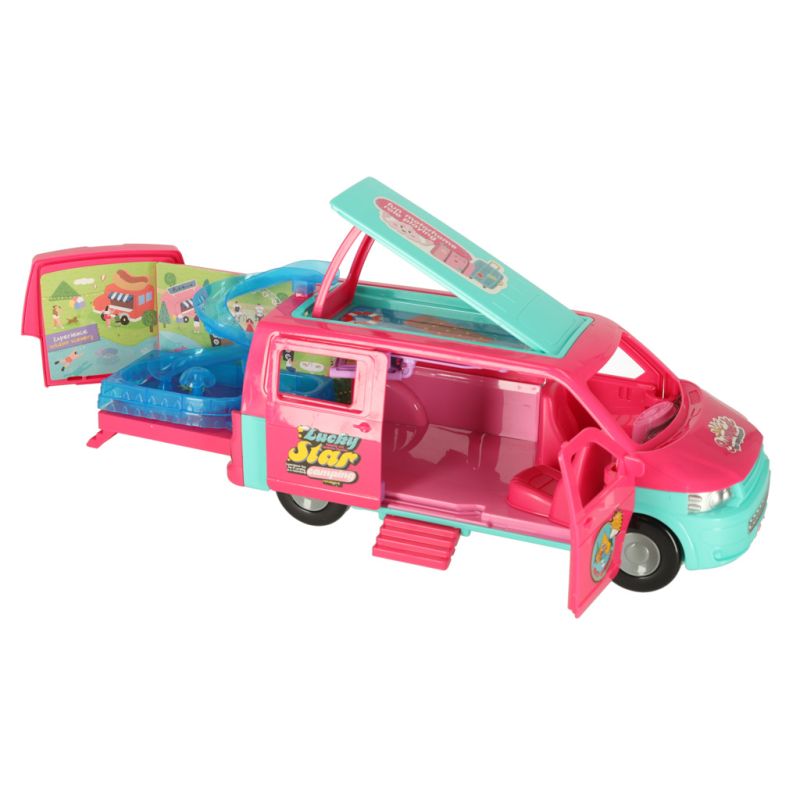 Samochód dla lalek kempingowy kamper akcesoria lalka basen - obrazek 10