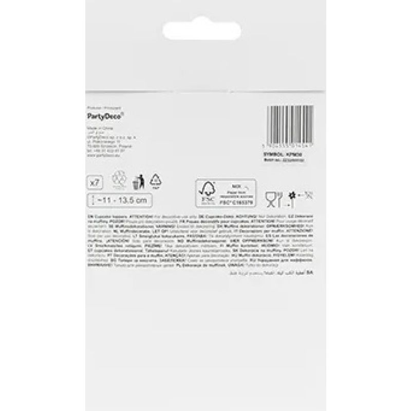 Dekoracje do muffinek babeczek - Bocian 11cm-12cm 7 sztuk - obrazek 4