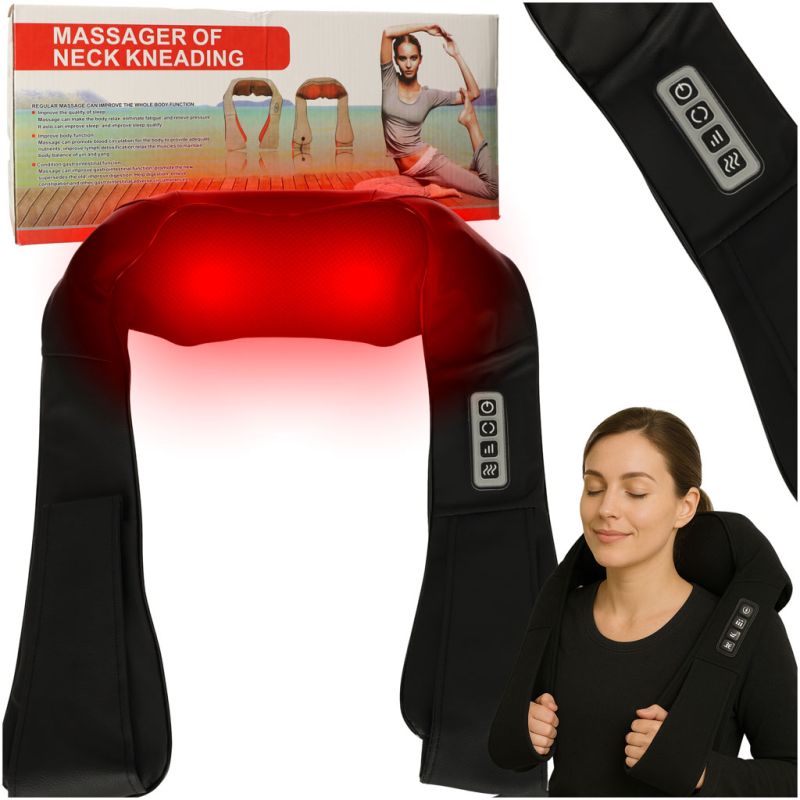 Kołnierz masujący rozgrzewający masażer Shiatsu szyi karku pleców - obrazek 6