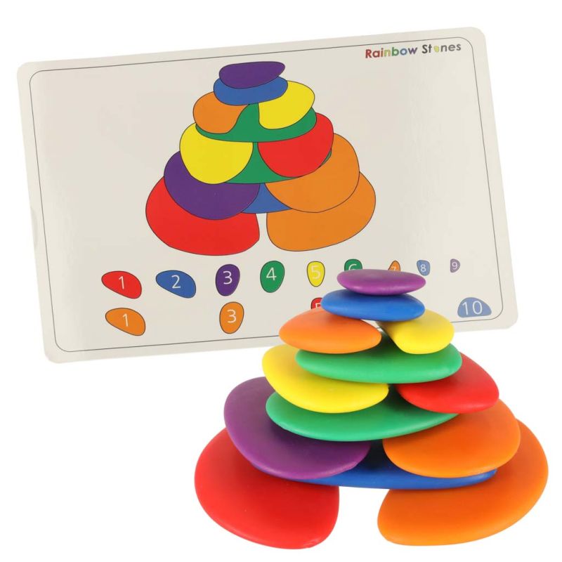 Kamyki kreatywne kolorowe układanka montessori 65 el. - obrazek 12