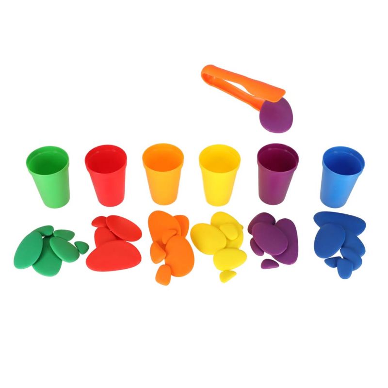 Kamyki kreatywne kolorowe układanka montessori 65 el. - obrazek 13