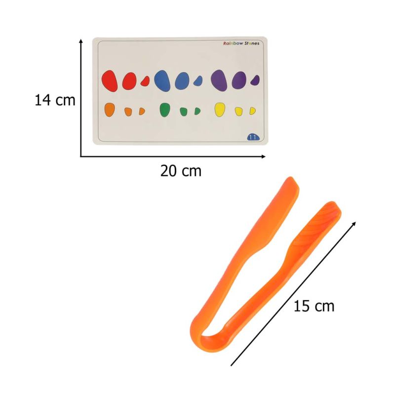 Kamyki kreatywne kolorowe układanka montessori 65 el. - obrazek 15