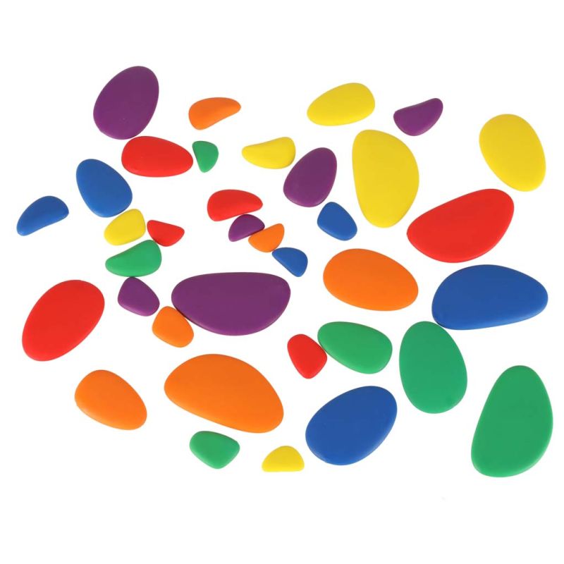 Kamyki kreatywne kolorowe układanka montessori 65 el. - obrazek 5