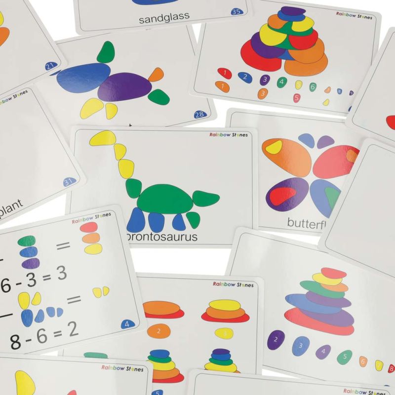 Kamyki kreatywne kolorowe układanka montessori 65 el. - obrazek 8