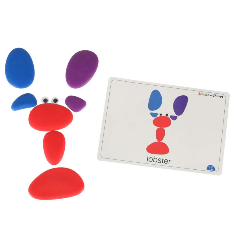 Kamyki kreatywne kolorowe układanka montessori 65 el. - obrazek 9