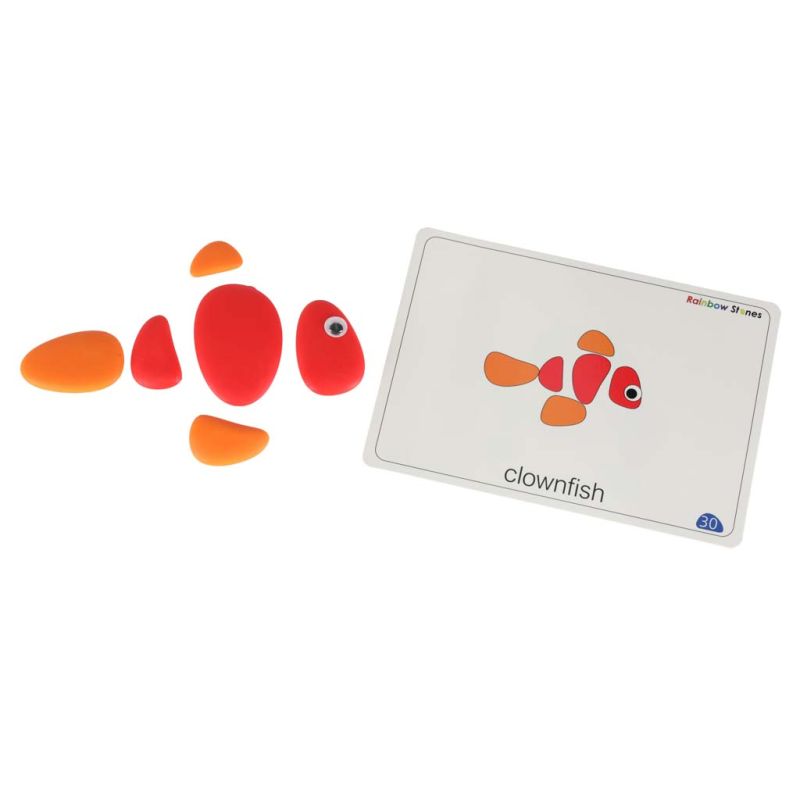 Kamyki kreatywne kolorowe układanka montessori 65 el. - obrazek 10