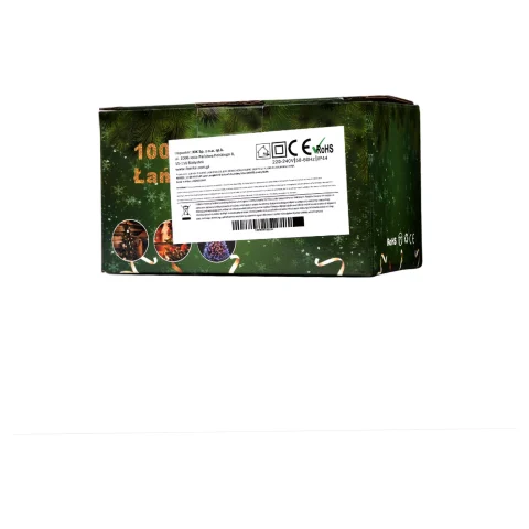 Lampki LED łańcuch świetlny świąteczne choinkowe 10m 100LED zimny biały 8 trybów świecenia