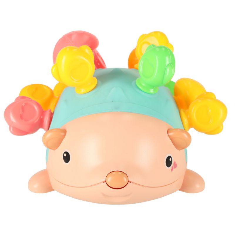 Jeżyk sensoryczny edukacyjny montessori wyjmowane kolce niebieski - obrazek 5