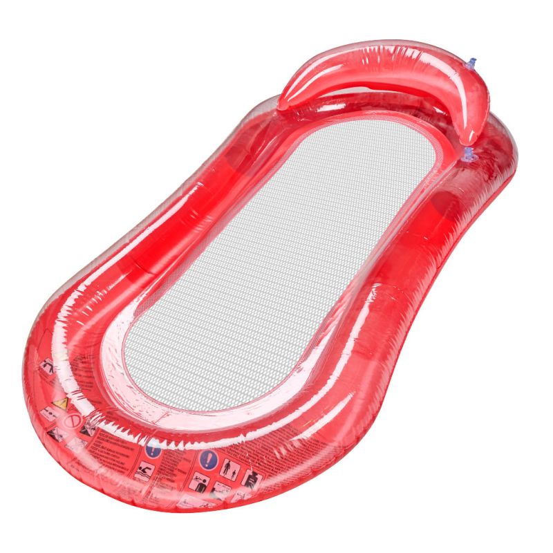 Materac dmuchany do pływania basenu wodny z siatką czerwony BESTWAY 43103 - obrazek 3