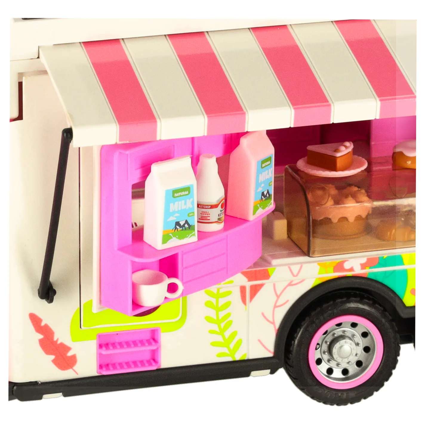 Kamper zdalnie sterowany na pilota samochód kempingowy auto 2,4GHz dźwięki światła akcesoria różowy - obrazek 14