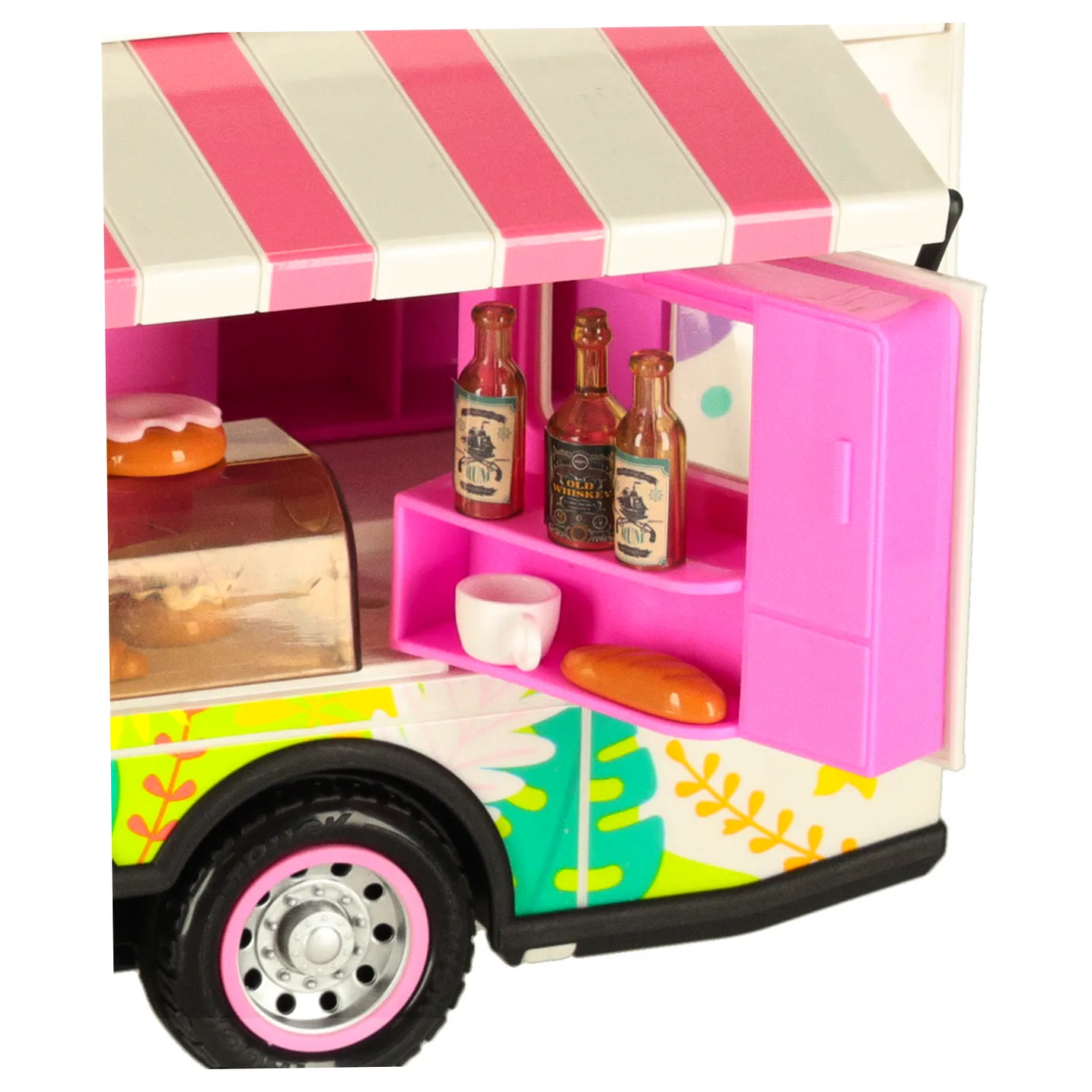 Kamper zdalnie sterowany na pilota samochód kempingowy auto 2,4GHz dźwięki światła akcesoria różowy - obrazek 15