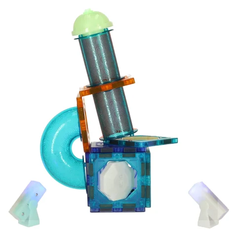 Klocki magnetyczne konstrukcyjne marble tor kulkowy świecący 49 elementów