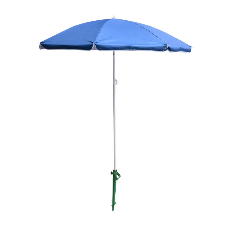 Parasol ogrodowy plażowy regulowany łamany składany UV 150cm niebieski - obrazek 7