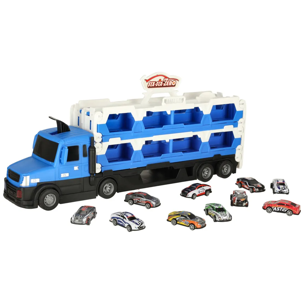 TIR Laweta samochód transporter pojazd składany XXL 10 aut niebieski - obrazek 2
