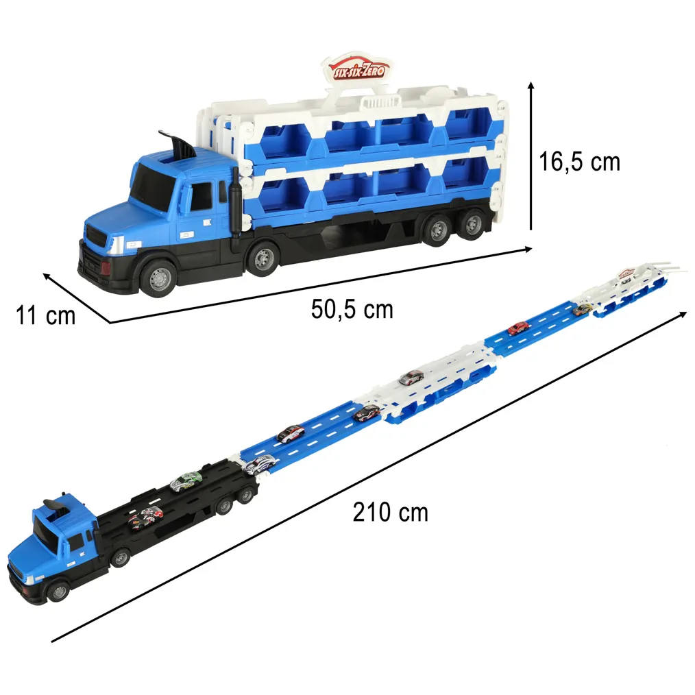 TIR Laweta samochód transporter pojazd składany XXL 10 aut niebieski - obrazek 6