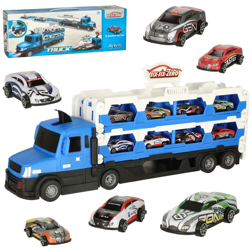 TIR Laweta samochód transporter pojazd składany XXL 10 aut niebieski - obrazek 8
