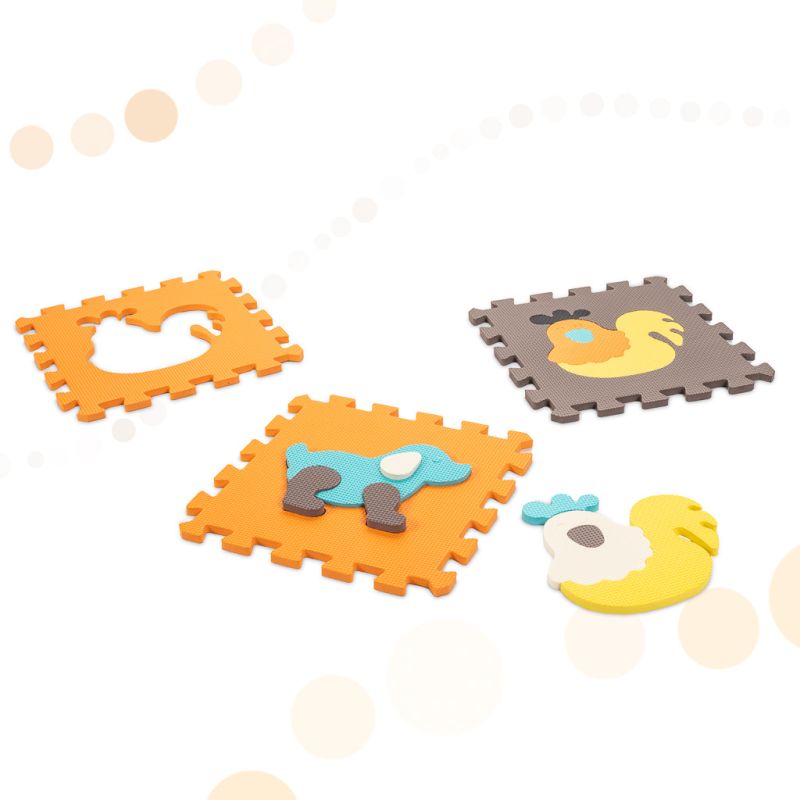 Mata edukacyjna piankowa puzzle zwierzątka kolorowa 114 x 114 cm 25 elementów - obrazek 13