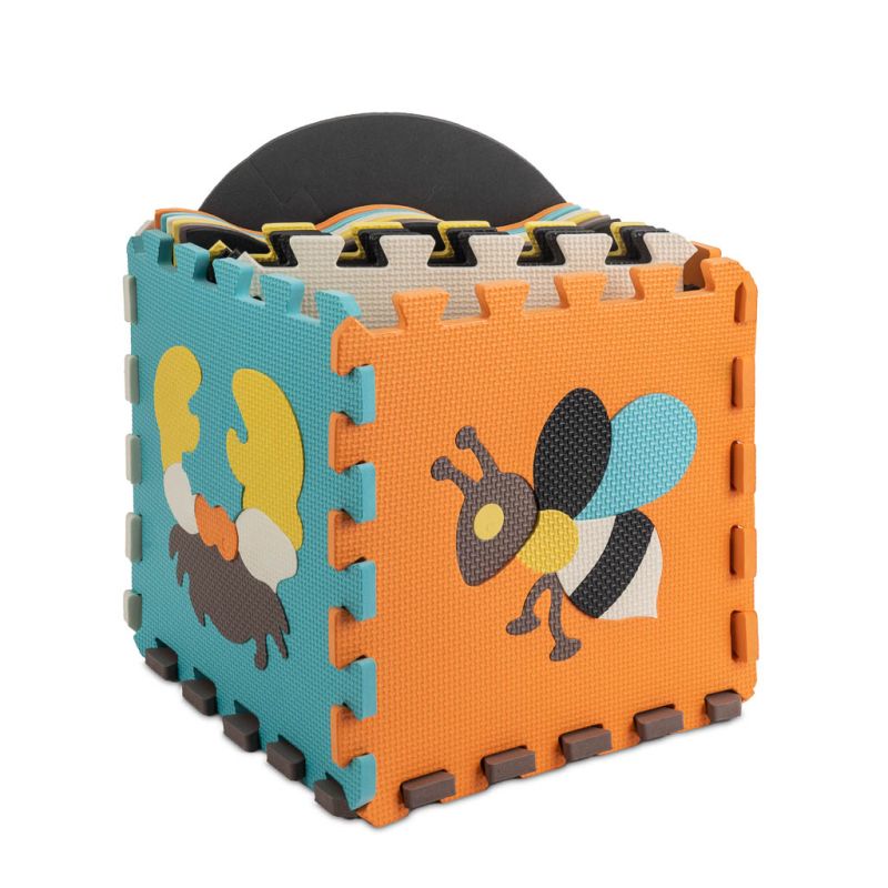 Mata edukacyjna piankowa puzzle zwierzątka kolorowa 114 x 114 cm 25 elementów - obrazek 5