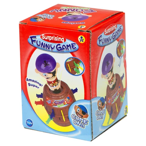 Gra zręcznościowa Szalony Pirat w beczce Ukłuj pirata 9 x 9 x 12