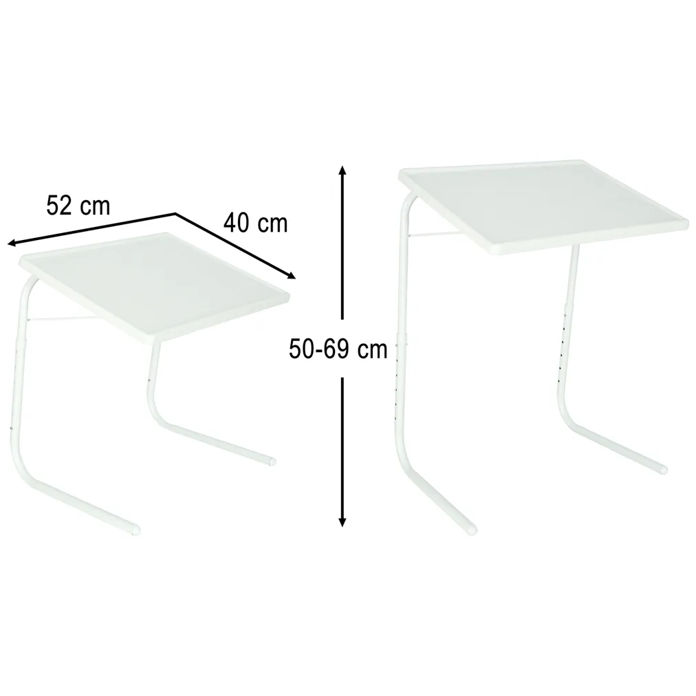 Stolik pod laptopa do laptopa stół wielofunkcyjny składany regulowany 69cm biały - obrazek 7