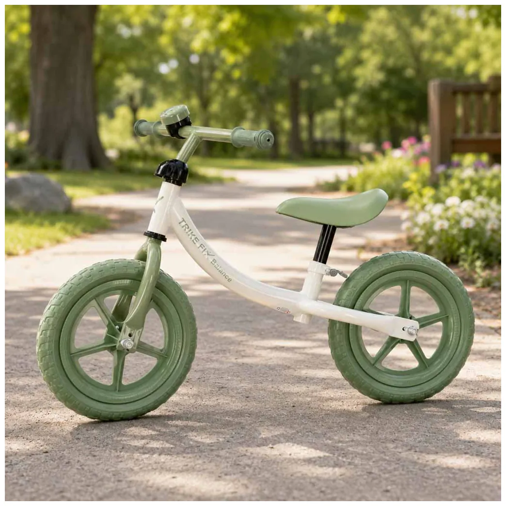 Rowerek biegowy Trike Fix Balance z dzwonkiem zielony - obrazek 11