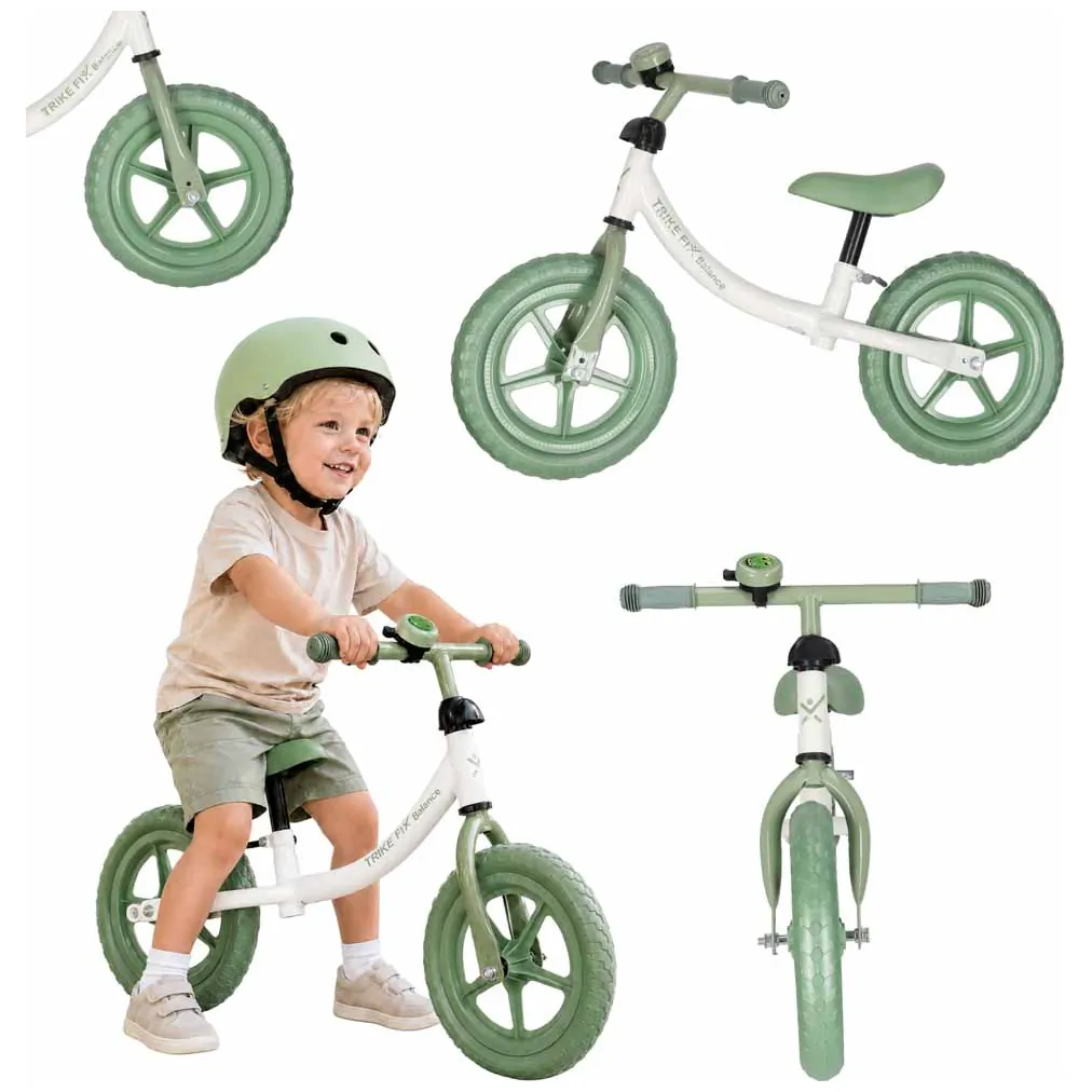Rowerek biegowy Trike Fix Balance z dzwonkiem zielony - obrazek 2