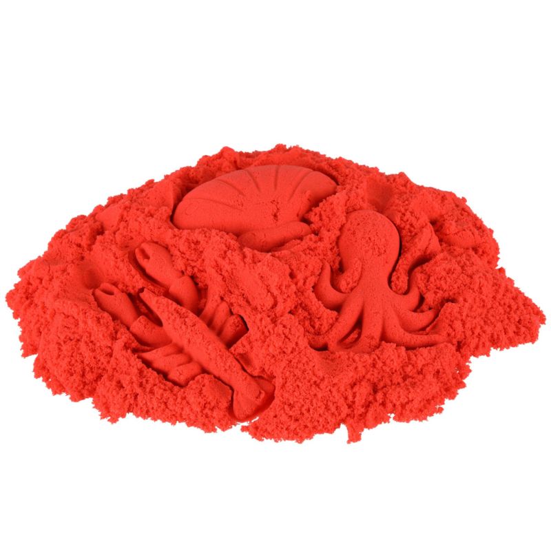 Piasek sensoryczny dla dzieci 1kg w woreczku czerwony - obrazek 5