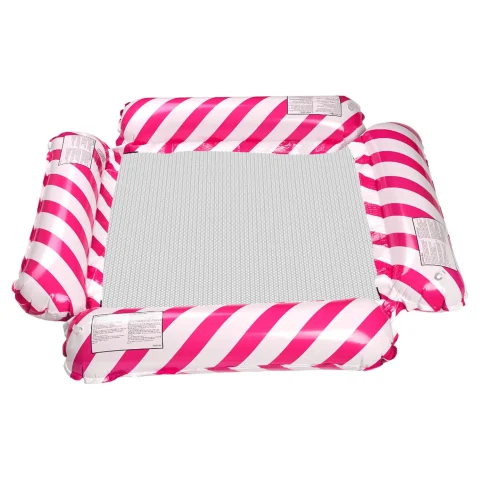 Materac dmuchany plażowy hamak wodny leżak fotel krzesło do pływania basenu różowy